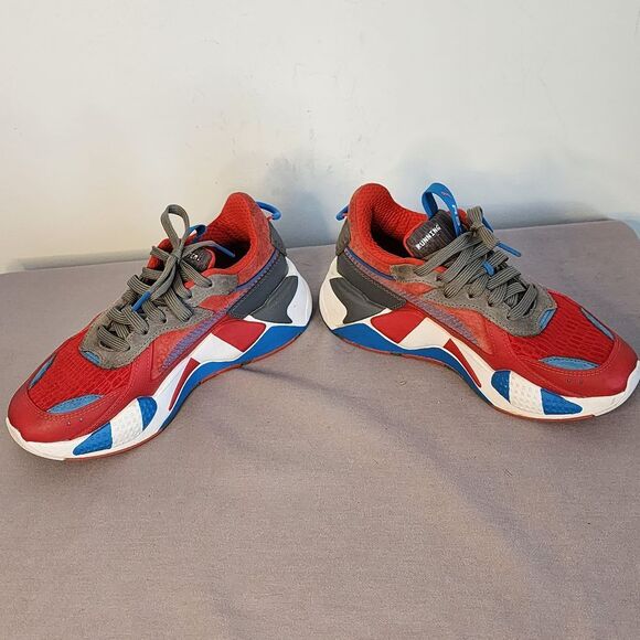 PUMA RS-X Running System Sneakers Athletic Shoes Red Blue Gray Retro Style US 5C - Picture 3 of 6
